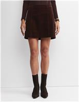 Sportscraft Cord Mini A-Line Skirt Chocolate
