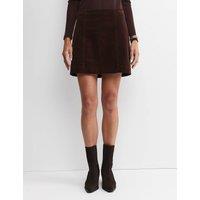 Sportscraft Cord Mini A-Line Skirt Chocolate