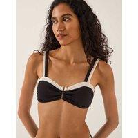 Monsoon Sabrina Colour Block Bikini Top Black