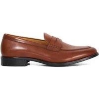 Dune London Wide Fit Leather Slip On Loafer Tan