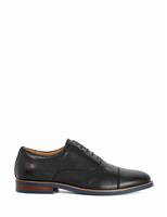 Dune London Wide Fit Leather Oxford Shoes Black