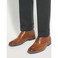 Dune London Wide Fit Leather Oxford Shoes Tan