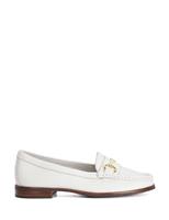 Dune London Wide Fit Leather Snaffle Trim Flat Loafers Blush