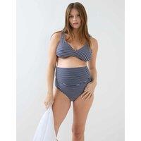 JoJo Maman Bb Maternity Striped V-Neck Bikini Set Navy Mix