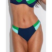 Pour Moi Palm Springs Colour Block Bikini Bottoms Navy Mix