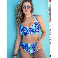 Pour Moi Santa Monica Side Support Non Padded Underwired Bikini Top Aqua Mix