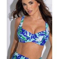Pour Moi Santa Monica Side Support Non Padded Underwired Bikini Top Aqua Mix