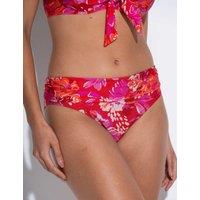 Pour Moi Casablanca Floral Foldover Bikini Bottoms Red Mix