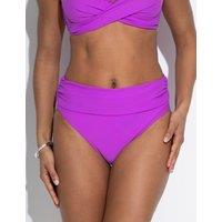 Pour Moi Free Spirit High Waist Foldover Bikini Bottoms Purple