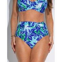 Pour Moi Santa Monica Printed Super High Waist Control Brief Aqua Mix