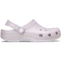 Crocs Glitter Flat Clogs Silver