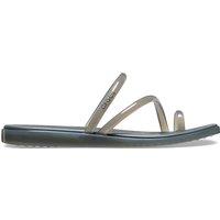 Crocs Miami Jelly Toe Loop Strappy Sandals Charcoal