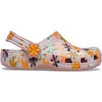 Crocs Classic Floral Clogs (11 Small-3 Large) Pink Mix