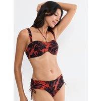 Triumph Summer Palm Printed Padded Bikini Top (B-DD) Dark Brown