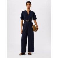 Whistles Lycoell Rich Jumpsuit Navy