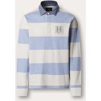 Hackett Pure Cotton Striped Rugby Shirt Blue Mix