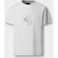 Hackett Pure Cotton Graphic T-Shirt White Mix