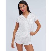 Boux Avenue Rosebud Pointelle Shortie Set Ivory Mix