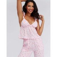 Boux Avenue Pure Cotton Floral Pyjamas in a Bag Pink Mix