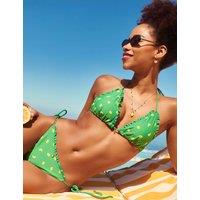 Boux Avenue Ithaca Lemon Triangle Bikini Top Green Mix