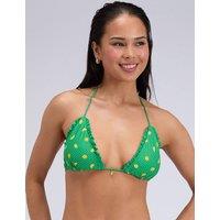 Boux Avenue Ithaca Lemon Triangle Bikini Top Green Mix