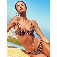 Boux Avenue Santorini Animal Print Bikini Top Black Mix