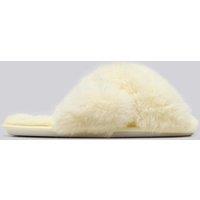 Boux Avenue Floral Embroidered Crossband Open Toe Slippers Yellow Mix