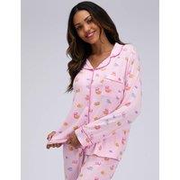 Boux Avenue Breakfast Modal Rich Pyjama Set Pink Mix