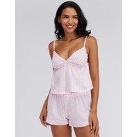 Boux Avenue Pure Cotton Daisy Gingham Pyjamas in a Bag Pink Mix