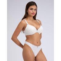 Boux Avenue Daphne Floral Print Wired Plunge Bra (A-E) Ivory Mix