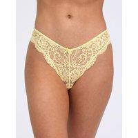 Boux Avenue Emma Lace Thong Yellow