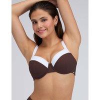Boux Avenue Rivoli Picot Textured Wired Bikini Top (B-G) Brown Mix