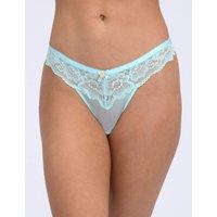 Boux Avenue Harper Lace Thong Aqua