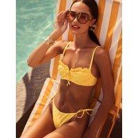 Boux Avenue Amalfi Broderie High Leg Bikini Bottoms Lemon