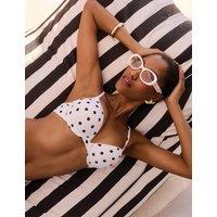Boux Avenue Hydra Polka Dot Plunge Bikini Top (A-DD) White Mix