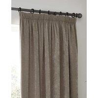 YARD Chenille Blackout Pencil Pleat Curtains Natural