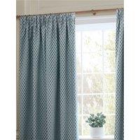 Sanderson Hutton Jacquard Pencil Pleat Curtains Blue Mix