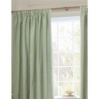 Sanderson Hutton Jacquard Pencil Pleat Curtains Green Mix