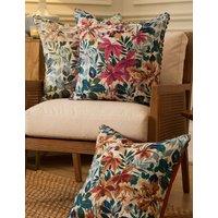 Sanderson Pure Cotton Robins Wood Leaf Printed Cushion Brown Mix