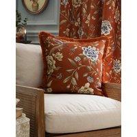 Sanderson Chenille Porcelain Garden Cushion Brown Mix