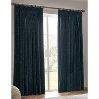 YARD Chenille Blackout Pencil Pleat Curtains Navy