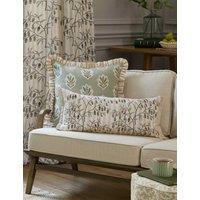 Sanderson Embroidered Chinese Lanterns Cushion Natural Mix
