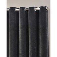 YARD Chenille Blackout Pencil Pleat Curtains Charcoal