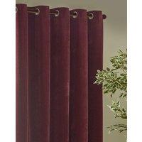 YARD Chenille Velvet Eyelet Curtains Burgundy