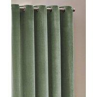 YARD Chenille Velvet Eyelet Curtains Light Green