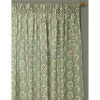 Sanderson Sessile Leaf Pencil Pleat Curtains Green Mix