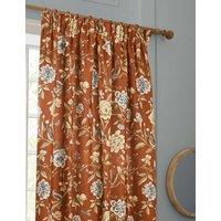 Sanderson Porcelain Garden Chenille Curtains Brown Mix