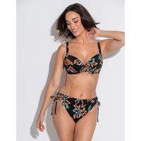 Pour Moi Madrid Wired Padded Plunge Bikini Top Black Mix