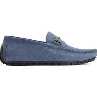Dune London Suede Slip On Loafers Blue