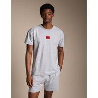 Hugo Cotton Rich Stretch Jersey Pyjama Set Light Grey